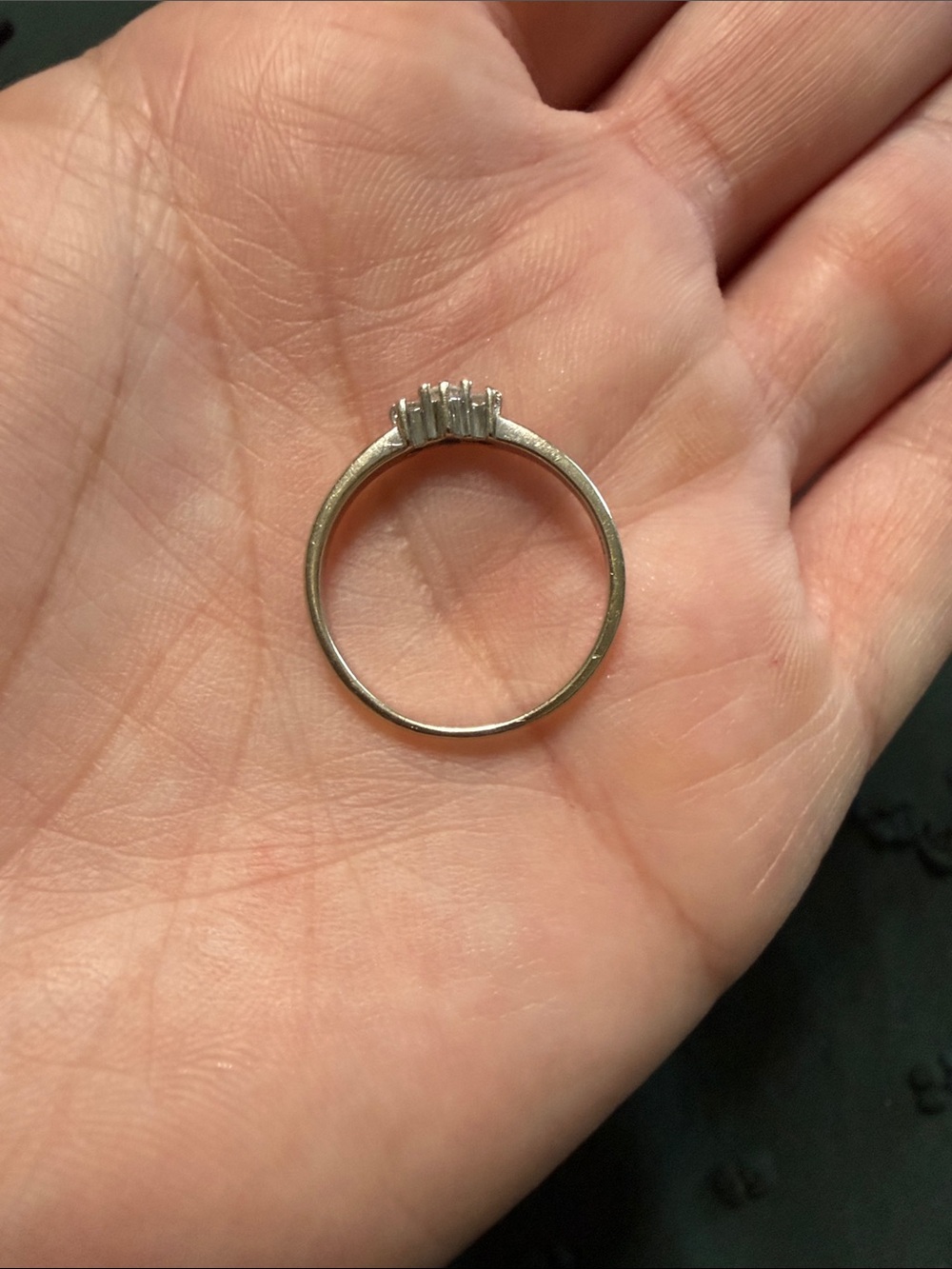 10K Three-Stone Diamond Ring - Picture 2 of 5